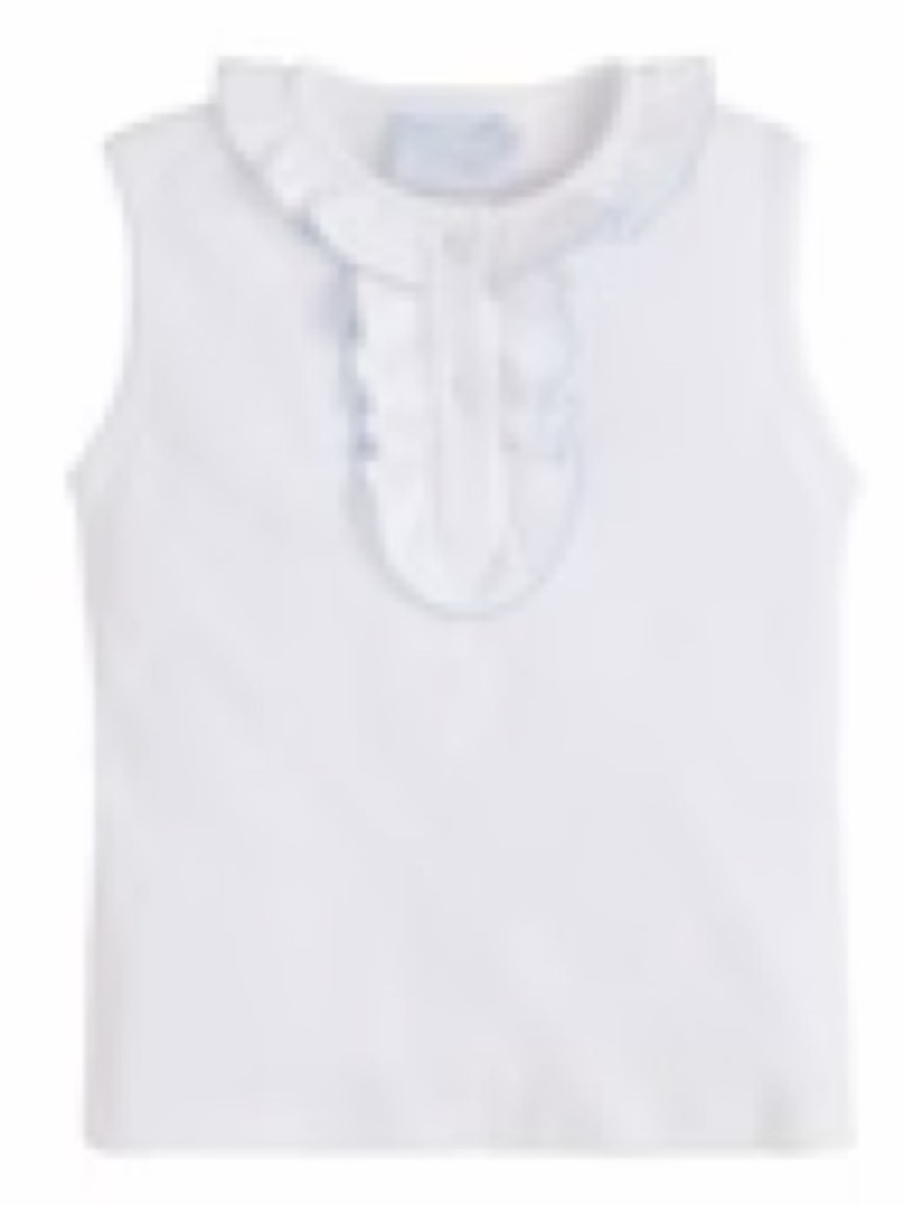 Little English Ruffled Henley - Light Blue